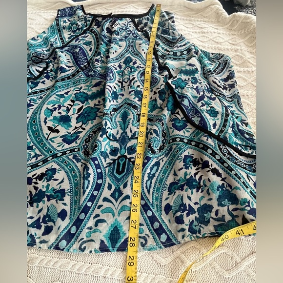 AB Studio Sleeveless Patterned Ruffle Detailed Blouse Women’s Size 3X - Picture 12 of 16